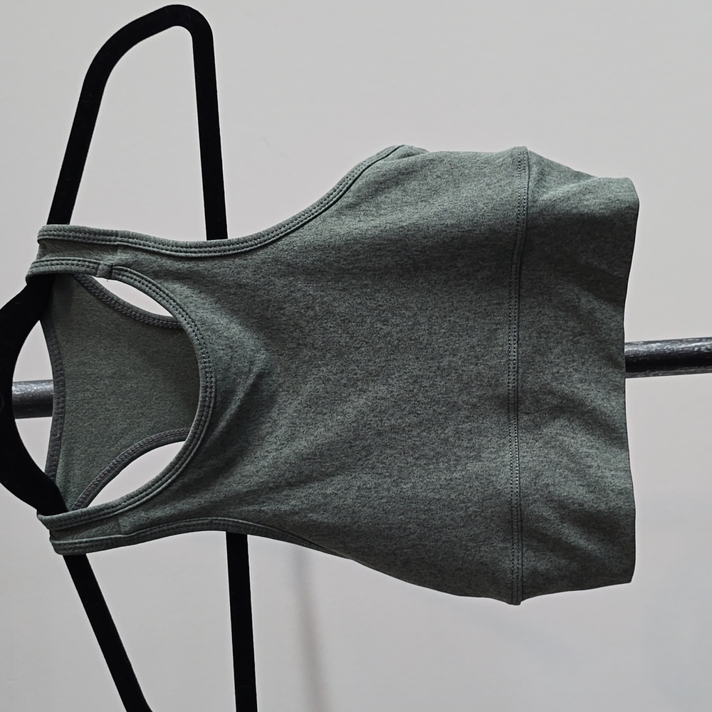 Strut This Heathered Green Sports Bra
